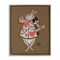 Stupell Industries Rabbit Playing Card Hearts Framed Floater Canvas Wall Art Design by Joris Hoefnagel